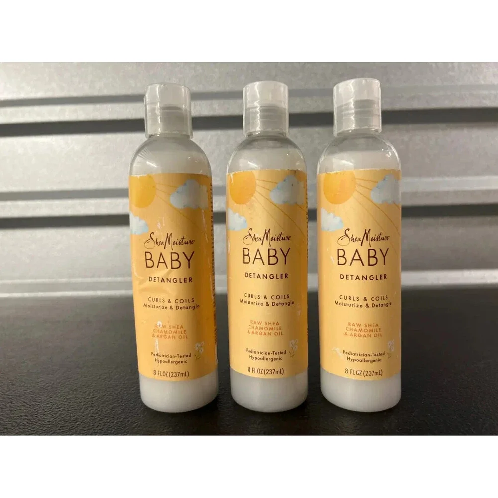 3x Shea Moisture Baby Detangler Curls Coils 8oz Nourishing & Moisturizing